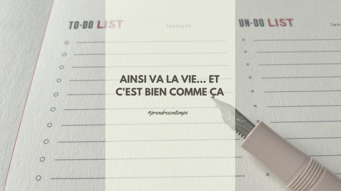 Vue sur une feuille permettant de faire une to-do list