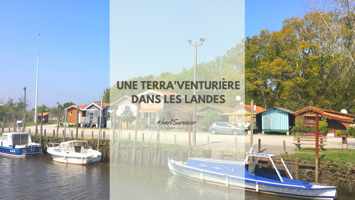 Vue sur les maisons et bateaux colorés du petit port de Biganos en Gironde