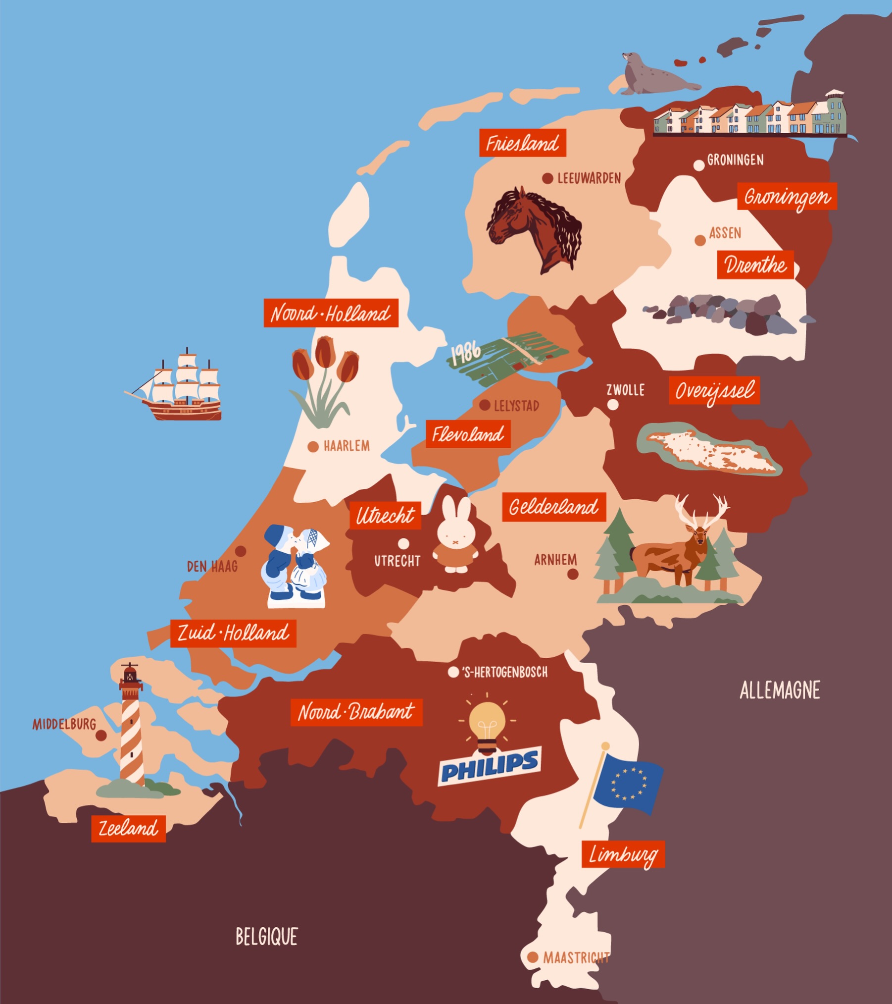 Hollande vs Pays-Bas 🇳🇱

Petit point géographie aujourd’hui et rien de mieux qu’une carte pour y voir plus clair !

La Hollande désigne 2 régions (Hollande du Nord et Hollande du Sud) et les Pays-Bas désigne le pays entier. Je vous ai écris un petit article de blog pour vous résumer tout ça et vous donner des repères (lien dans mon Linktree).

Dorénavant, vous pourrez vous la péter en société en reprenant celui ou celle qui vous dira : ”On est parti un week-end en Hollande pour visiter Zwolle, c’était super !” 🙅🏼‍♀️

Spécial big up à Amy @studiojonesie pour le design de la carte 🫶🏼

#paysbas #géographie #hollande #tourisme #voyage